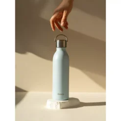 ACTIVE Bouteille Isotherme Double Paroi En Inox Avec Poignée Qwetch 1 L Bleu Pastel -Peugeot Boutique active bouteille isotherme double paroi en inox avec poignee qwetch 1 l bleu pastel 1