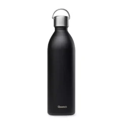 ACTIVE Bouteille Isotherme Double Paroi En Inox Avec Poignée Qwetch 1 L Noir