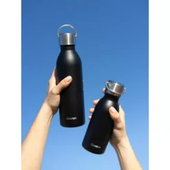 ACTIVE Bouteille Isotherme Double Paroi En Inox Avec Poignée Qwetch 1 L Noir -Peugeot Boutique active bouteille isotherme double paroi en inox avec poignee qwetch 1 l noir 4