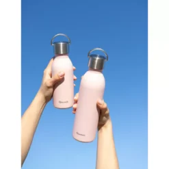 ACTIVE Bouteille Isotherme Double Paroi En Inox Avec Poignée Qwetch 1 L Rose Pastel -Peugeot Boutique active bouteille isotherme double paroi en inox avec poignee qwetch 1 l rose pastel 2