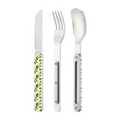 AKINOD 12H34 Set De 3 Couverts Inox Nomades CITRONS