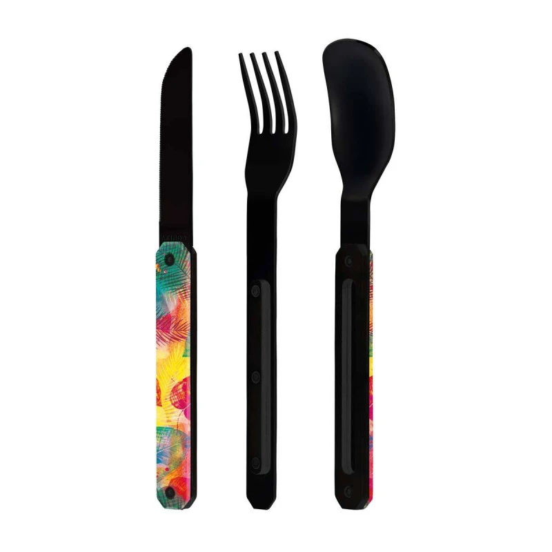 AKINOD 12H34 Set De 3 Couverts Inox Nomades SUNSET Finition Black 4 AKINOD 12H34 Set De 3 Couverts Inox Nomades SUNSET Finition Black – Image 4