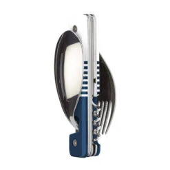 AKINOD 13H25 Set De Couverts Pliants Multifonctions Inox Nomades MARINIERE BLEUE