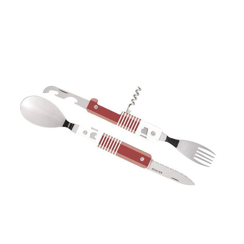 AKINOD 13H25 Set De Couverts Pliants Multifonctions Inox Nomades MARINIERE ROUGE 4 AKINOD 13H25 Set De Couverts Pliants Multifonctions Inox Nomades MARINIERE ROUGE – Image 4