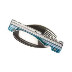 AKINOD 13H25 Set De Couverts Pliants Multifonctions Inox Nomades MOZAIQUE BLEUE -Peugeot Boutique akinod 13h25 set de couverts pliants multifonctions inox nomades mozaique bleue 5