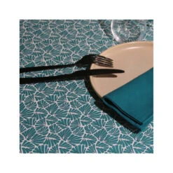 ANTIBES Nappe 100% Coton Enduit 200X150 Ocean SUD ETOFFE