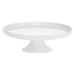 AREZZO Plat De Service Sur Pied En Porcelaine D 29 Cm PORCELLANA BIANCA