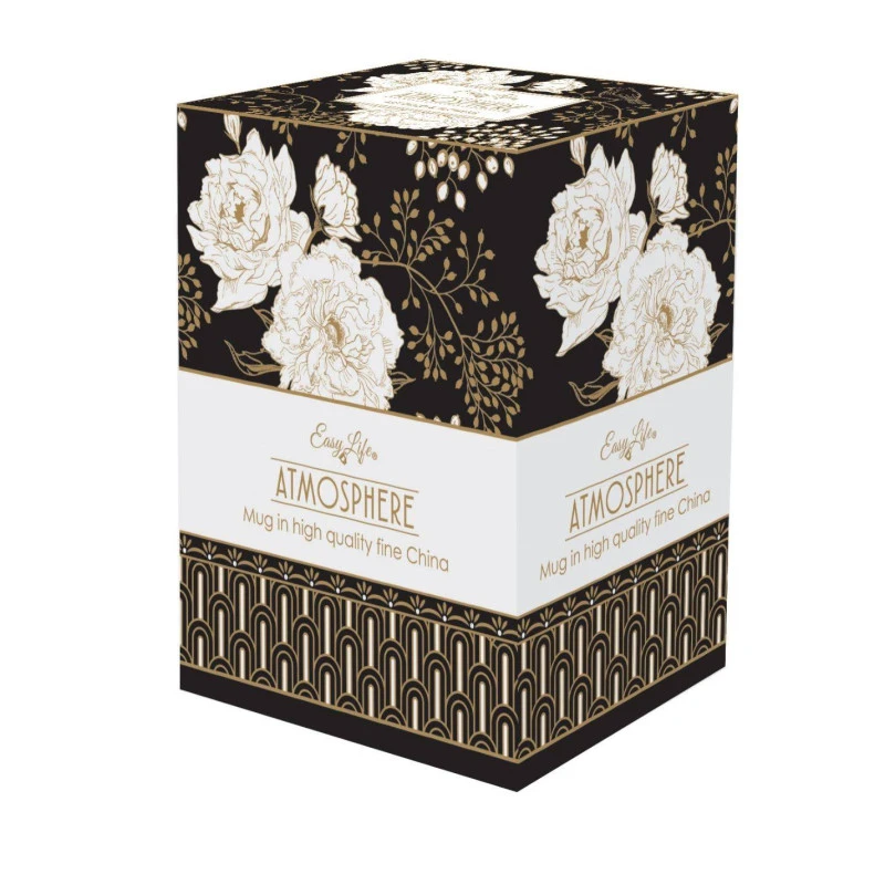 EASY LIFE ART DECO FLOWERS Coffret Mega Mug 60 Cl Porcelaine 3 EASY LIFE ART DECO FLOWERS Coffret Mega Mug 60 Cl Porcelaine – Image 3