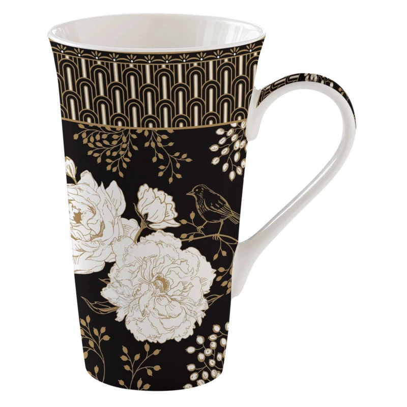 EASY LIFE ART DECO FLOWERS Coffret Mega Mug 60 Cl Porcelaine 5 EASY LIFE ART DECO FLOWERS Coffret Mega Mug 60 Cl Porcelaine – Image 5