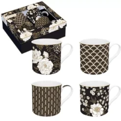 EASY LIFE ART DECO FLOWERS Mug Porcelaine - Coffret De 4 9 EASY LIFE ART DECO FLOWERS Mug Porcelaine - Coffret De 4 -Peugeot Boutique art deco flowers mug porcelaine coffret de 4 3