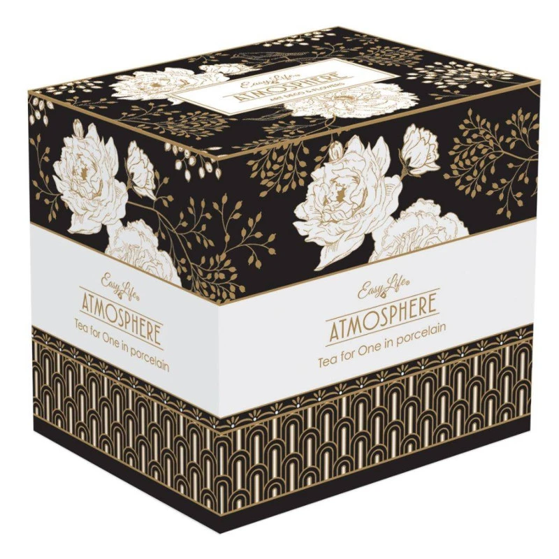 EASY LIFE ART DECO FLOWERS Tea For One Théière Et Tasse Avec Soucoupe 3 EASY LIFE ART DECO FLOWERS Tea For One Théière Et Tasse Avec Soucoupe – Image 3