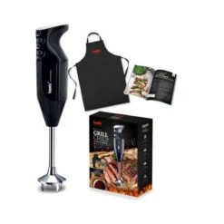 BAMIX Mixeur Plongeant M200 Noir -coffret Barbecue
