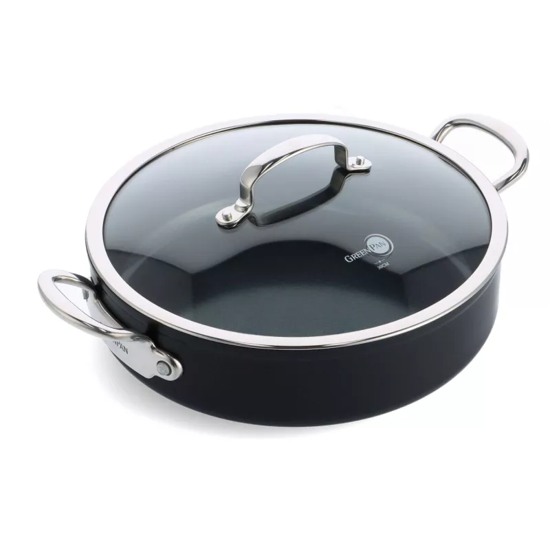 BARCELONA Pro Sauteuse Aluminium Revêtement Céramique Avec Couvercle GreenPan D30 Nouveau Modèle 3 BARCELONA Pro Sauteuse Aluminium Revêtement Céramique Avec Couvercle GreenPan D30 Nouveau Modèle – Image 3