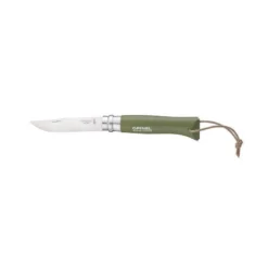 Baroudeur Couteau De Poche Fermant, Bague Double Sécurité N°8 OPINEL Vert Kaki