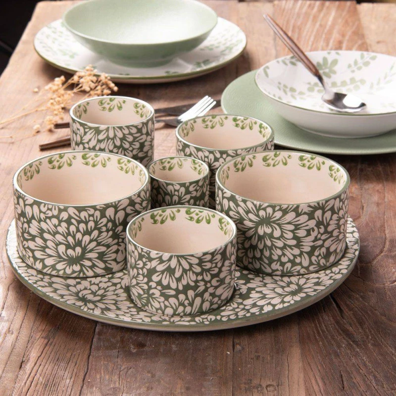 BELLIS Set Apéritif 6 Coupelles En Porcelaine Sur Plateau En Bois D31 TABLE PASSION 3 BELLIS Set Apéritif 6 Coupelles En Porcelaine Sur Plateau En Bois D31 TABLE PASSION – Image 3