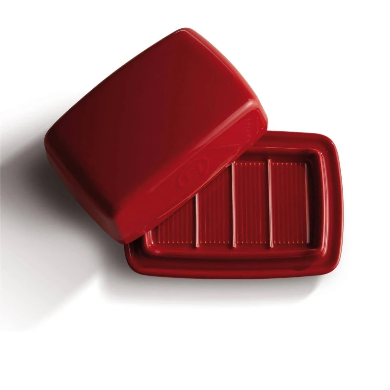 Beurrier Avec Couvercle En Céramique EMILE HENRY Blanc BLEU Feu Doux SC 6 Beurrier Avec Couvercle En Céramique EMILE HENRY Blanc BLEU Feu Doux SC – Image 6