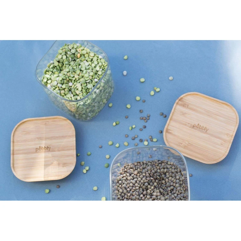 Boite De Conservation Carrée En Verre Pebbly 0.8 L 4 Boite De Conservation Carrée En Verre Pebbly 0.8 L – Image 4