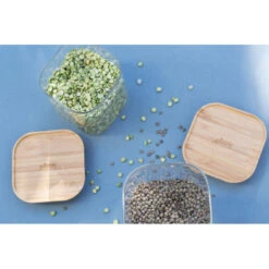 Boite De Conservation Carrée En Verre Pebbly 1.4 L -Peugeot Boutique boite de conservation carree en verre pebbly 14 l 3