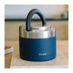 Boîte Repas Isotherme Double Paroi En Inox Qwetch 850 Ml Bleu Nuit -Peugeot Boutique boite repas isotherme double paroi en inox qwetch 850 ml bleu nuit 3
