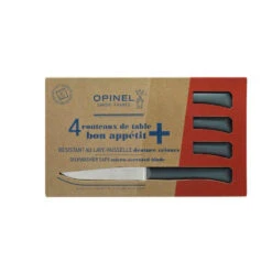 BON APPETIT PLUS Coffret De 4 Couteaux De Table Microdentée Steak OPINEL GRIS -Peugeot Boutique bon appetit plus coffret de 4 couteaux de table microdentee steak opinel gris 2