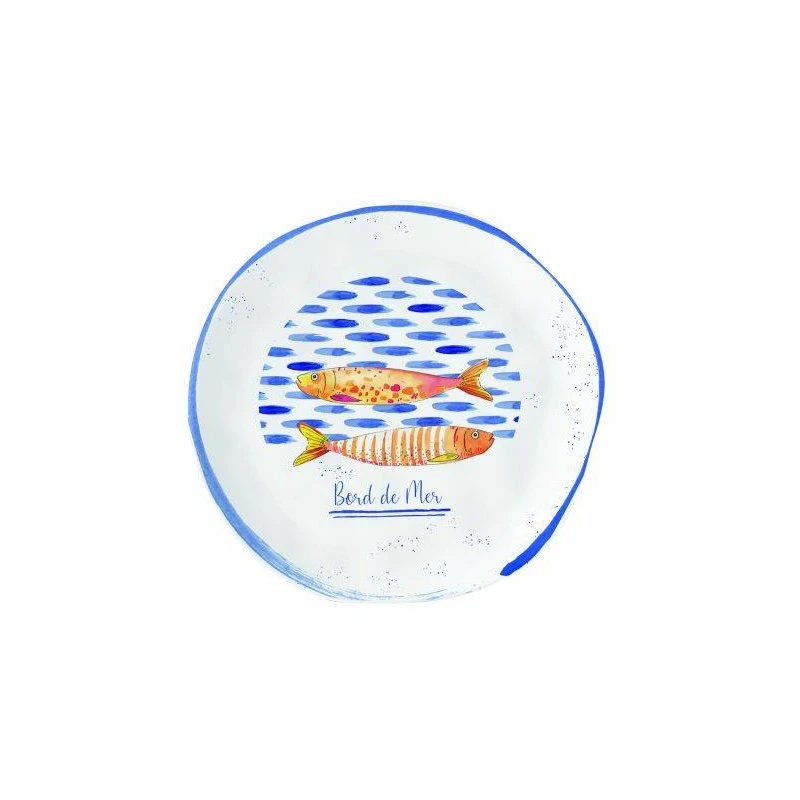 EASY LIFE BORD DE MER Assiette Dessert En Porcelaine 16 Cm Décor Poisson - Les 6 SC 4 EASY LIFE BORD DE MER Assiette Dessert En Porcelaine 16 Cm Décor Poisson - Les 6 SC – Image 4