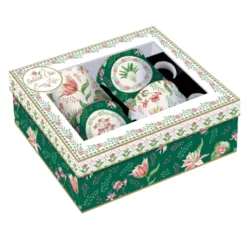 EASY LIFE BOTANIC CHIC Coffret 4 Mugs 30cl En Porcelaine -Peugeot Boutique botanic chic coffret 4 mugs 30cl en porcelaine 2