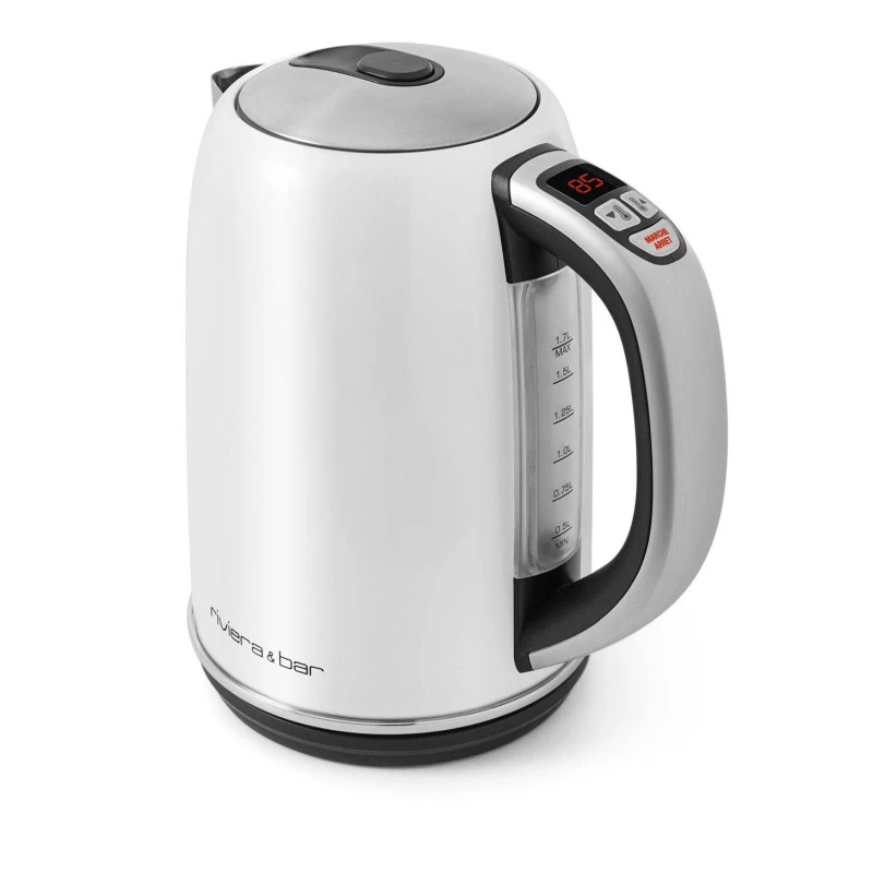 Bouilloire électrique Inox 1.7 L Température Variable Riviera&Bar SERENA Blanc Pailleté 3 Bouilloire électrique Inox 1.7 L Température Variable Riviera&Bar SERENA Blanc Pailleté – Image 3