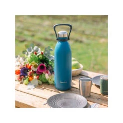 Bouteille Isotherme Double Paroi En Inox Avec Poignée TITAN Qwetch 1.5 L Bleu Canard -Peugeot Boutique bouteille isotherme double paroi en inox avec poignee qwetch 15 l bleu canard dispo 02 05 5