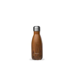 Bouteille Isotherme Double Paroi En Inox Qwetch 260 Ml Bois