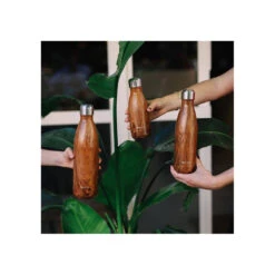 Bouteille Isotherme Double Paroi En Inox Qwetch 260 Ml Bois -Peugeot Boutique bouteille isotherme double paroi en inox qwetch 260 ml bois 3
