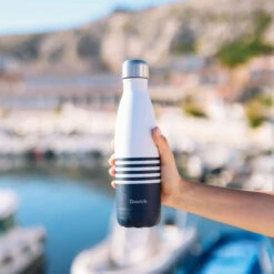 Bouteille Isotherme Double Paroi En Inox Qwetch 260 Ml Marinière Bleu -Peugeot Boutique bouteille isotherme double paroi en inox qwetch 260 ml mariniere bleu 2