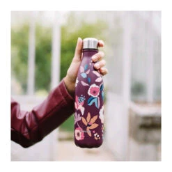 Bouteille Isotherme Double Paroi En Inox Qwetch 500 Ml Bohême Prune