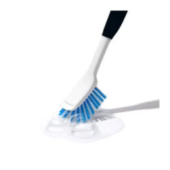 Brosse à Vaisselle Distributrice De Savon Dans Le Manche Et Support En Acier Joseph Joseph NVS -Peugeot Boutique brosse a vaisselle oxo 6