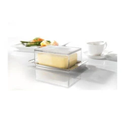 GEFU Brunch Beurrier Plateau Inox Et Cloche Acryl 250gr