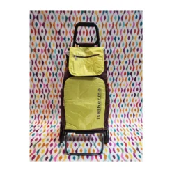 BUGGY Poussette De Marché Chariot De Courses 6 Roues SIDEBAG Marron Vert