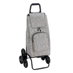 CARLUX Multipoche Chiné Gris Poussette De Marché Chariot De Courses 6 Roues SIDEBAG