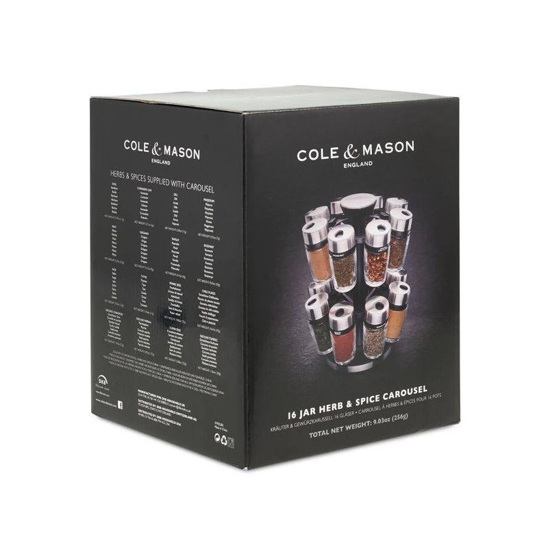 Cole & Mason Caroussel à épices 16 Flacons Avec épices COLE&MASON 2 Cole & Mason Caroussel à épices 16 Flacons Avec épices COLE&MASON – Image 2
