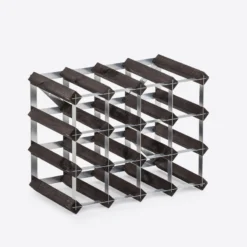 Casier à Vin Rangement Pour 16 Bouteilles Traditionnel Wine Rack Co Chêne Brûlé -Peugeot Boutique casier a vin rangement pour 16 bouteilles traditionnel wine rack co chene brule 3