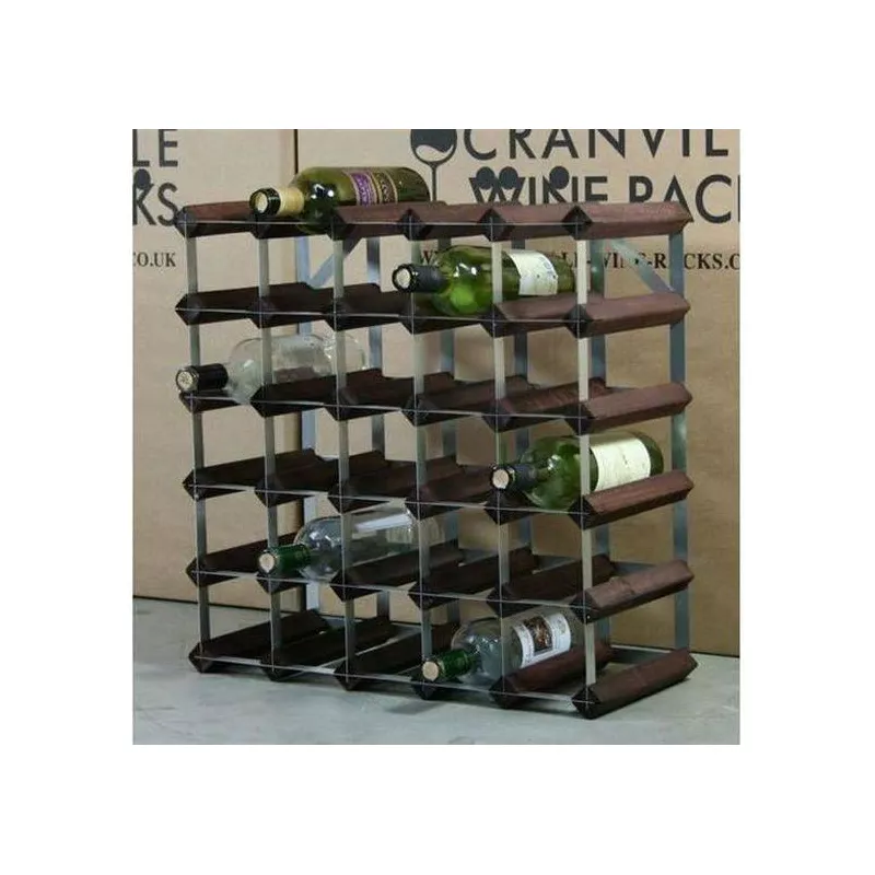 Casier à Vin Rangement Pour 30 Bouteilles Traditionnel Wine Rack Co Chêne Brûlé 2 Casier à Vin Rangement Pour 30 Bouteilles Traditionnel Wine Rack Co Chêne Brûlé – Image 2