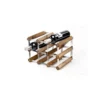 Casier à Vin Rangement Pour 9 Bouteilles Traditionnel Wine Rack Co Chêne Foncé