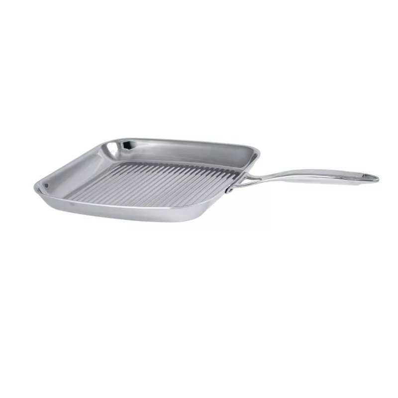 Castel´Pro Poêle Grill Carrée Inox Poignée Fixe CRISTEL 30 Cm 1 Castel´Pro Poêle Grill Carrée Inox Poignée Fixe CRISTEL 30 Cm