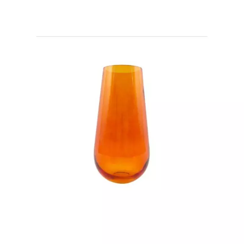 Centre De Table Bougeoir Photophore Vase En Verre Orange Point Virgule D17.5 Cm 3 Centre De Table Bougeoir Photophore Vase En Verre Orange Point Virgule D17.5 Cm – Image 3