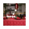 REVEILLON Nappe Jacquard Polyesther 150X150 Rouge SUD ETOFFE