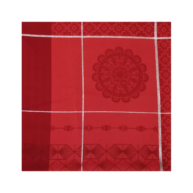 REVEILLON Nappe Jacquard Polyesther 300X150 Rouge SUD ETOFFE 10 REVEILLON Nappe Jacquard Polyesther 300X150 Rouge SUD ETOFFE – Image 10