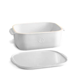 Cheese Box Boîte à Fromage Rectangulaire Avec Plateau Céramique EMILE HENRY Blanc Craie SC -Peugeot Boutique cheese box boite a fromage rectangulaire avec plateau ceramique emile henry blanc craie 17