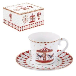 EASY LIFE CHRISTMAS WONDERLAND Coffret Tasse à Thé Porcelaine Décor Noël 200 Ml -Peugeot Boutique christmas wonderland coffret tasse a the porcelaine decor noel 200 ml 2