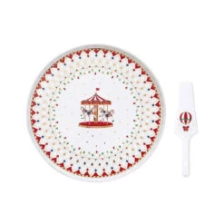 EASY LIFE CHRISTMAS WONDERLAND Plat à Tarte Avec Sa Pelle En Porcelaine D32 -Peugeot Boutique christmas wonderland plat a tarte avec sa pelle en porcelaine d32 4