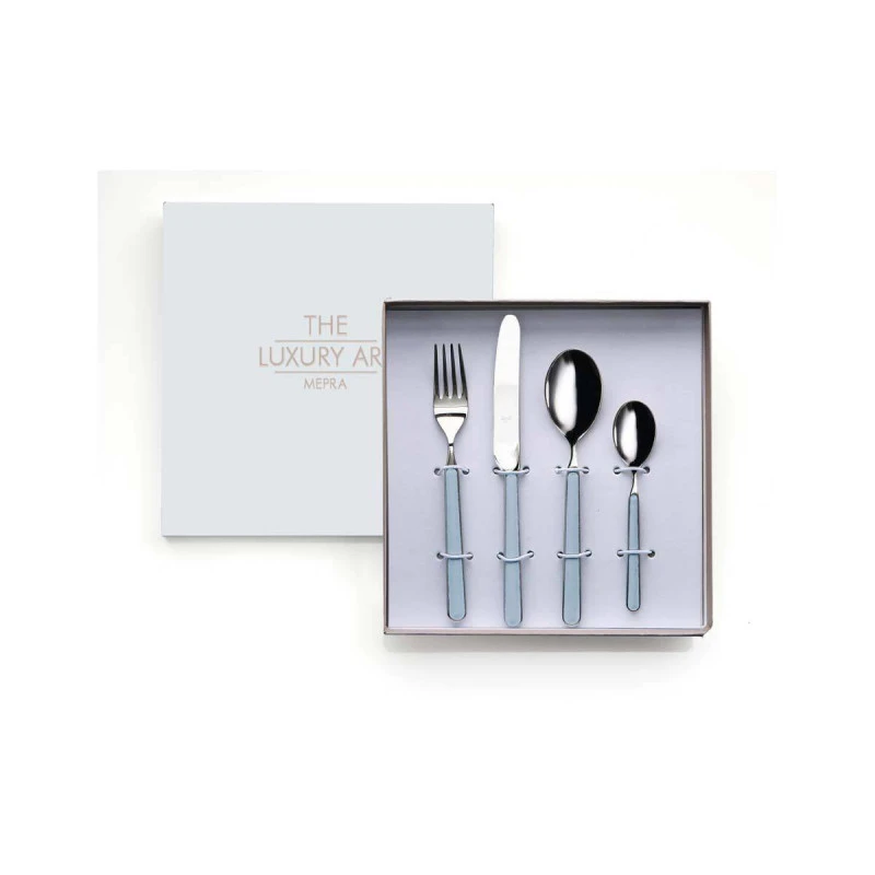 CICOGNA Coffret De 4 Couverts Inox Enfant Bleu Clair 1 CICOGNA Coffret De 4 Couverts Inox Enfant Bleu Clair