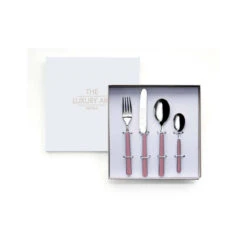 CICOGNA Coffret De 4 Couverts Inox Enfant Rose