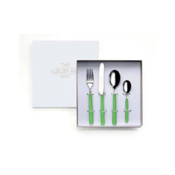 CICOGNA Coffret De 4 Couverts Inox Enfant Vert Pomme